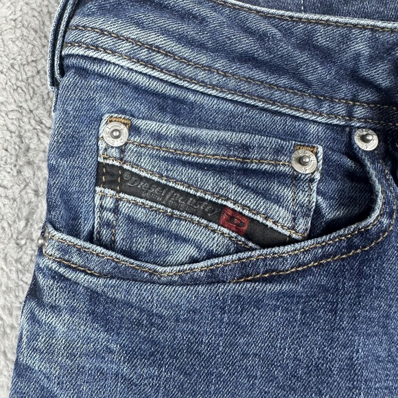 Diesel Jeans Mens 33x34 Zatiny Distressed Regular Bootcut C84ZX Button Fly Blue - Picture 7 of 16